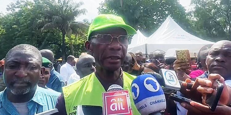 •INEC Resident Electoral Commissioner in Lagos, Segun Agbaje addresses reporters on March 18, 2023
Credit: Channels TV