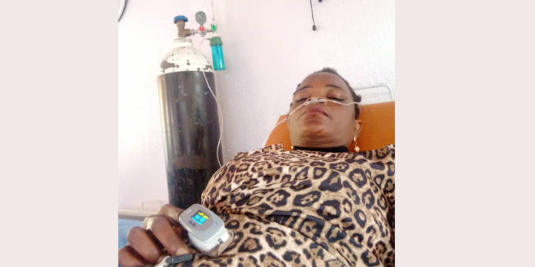 **Pauline Vana on admission at the 7 Division Hospital Marmalari Barracks in Maiduguri.