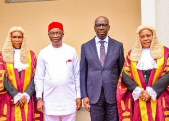 Obaseki Calls for Decentralised Security Architecture at Justice Pemu’s Valedictory Court Session