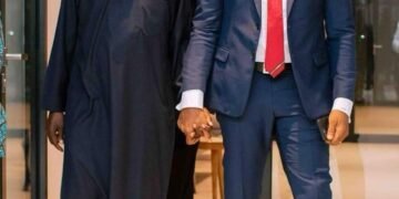 Tony Elumelu Receives Tinubu at His Residence