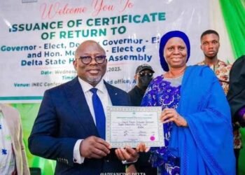 Oborevwori Receives Certificate of Return, says Deltans’ Labour Won’t Be in Vain