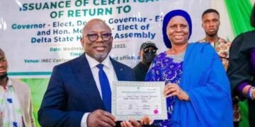 Oborevwori Receives Certificate of Return, says Deltans’ Labour Won’t Be in Vain