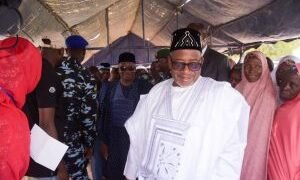 Gov. Bala Mohammed at Bakin Dutse Polling unit in Duguri, Alkaleri LGA