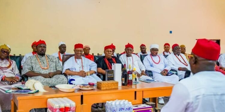 Delta North monarchs in a meeting with Governor-elect, Sheriff Oborevwori