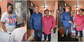 Peter Obi Visits Lagos Woman Attacked by Hoodlums during Presidential Election
