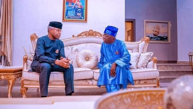 •Yemi Osinbajo (l) and Bola Tinubu (r)