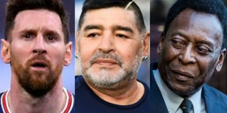 *Lionel Messi, Diego Maradona, Pele