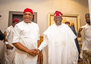 The President-elect, Tinubu holds closed door meeting with the Senate Chief Whip, Sen. Orji Kalu on Wednesday in Abuja.