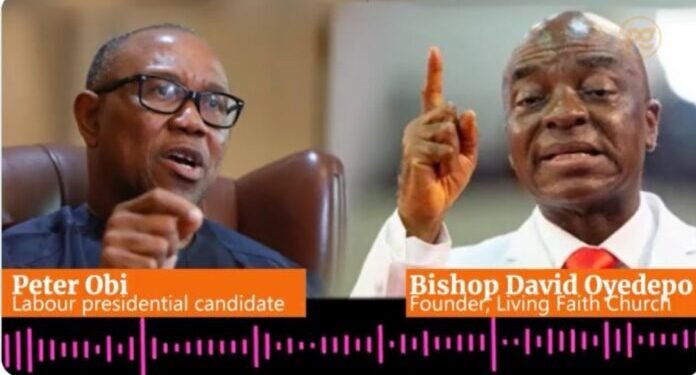 *Bishop Oyedepo (r) and Mr. Peter Obi (l)