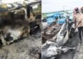 2 Children, 5 Other Passengers Burnt to Death in Lagos-Ibadan Highway Crash | METROWATCH