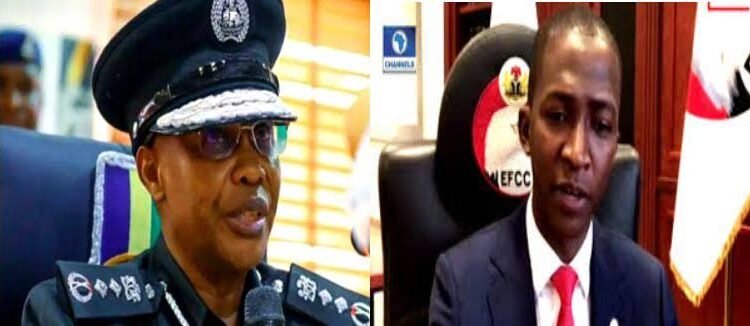 *A photo combination of police chief and EFCC chairman