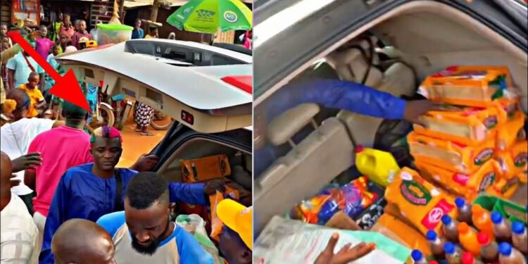 *Singer Portable sharing food items to fans