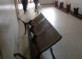 *
Upturned chairs at LASUTH Surgical Out-patient department.