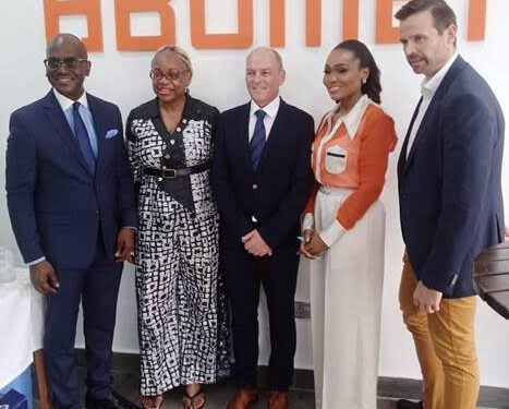 *L-R: Member of the Board of Abumet, Mr. Chidi Anya, Company Secretary, Julius Berger Nigeria Plc, Mrs Cecilia Madueke, Esq., General Manager, Abumet, Mr Alexander Hausner, Chairman of Abumet Board, Mrs Belinda Disu and Board Member/Executive Director, Corporate Development, Julius Berger Nigeria Plc, Tobias Meletschus at the unveiling of the Lagos Sales Office of Julius Berger-Abumet recently in Victoria Island, Lagos.