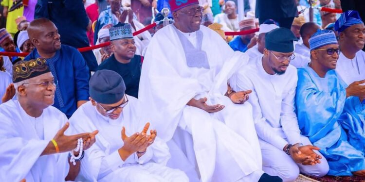 *President Bola Tinubu at Dodan Barracks Eid Prayer ground