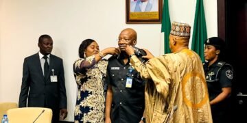 VP Shettima Decorates Acting IGP Egbetokun with His New Rank at Aso Rock