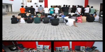 PHOTOS | EFCC Arrests 56 Suspected Internet Fraudsters in Rivers | METROWATCH