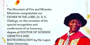 Lagos University Honours Olukoya with Honorary Doctorate in Science | METROWATCH