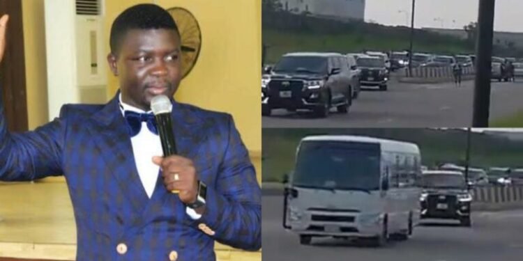 •Photo combination of SeyiLaw and President Bola Tinubu's convoy