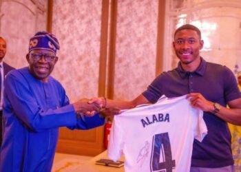 PHOTO: Tinubu Meets Nigerian-born Real Madrid Defender, Alaba in France | METROWATCH