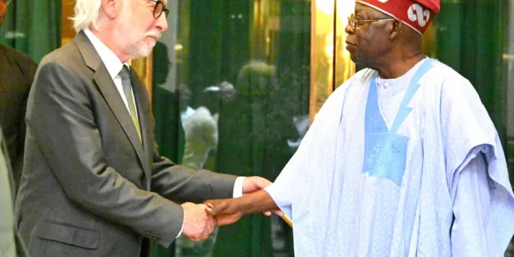 •President Bola Ahmed Tinubu receives Google Global Vice President, USA, Richard Gingras, in audience at the Presidential Villa,Abuja...Friday