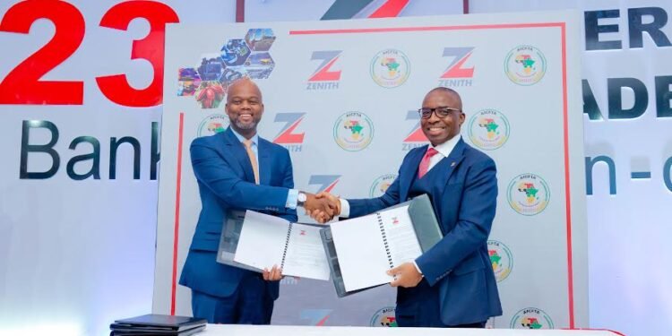 *Group Managing Director/CEO of Zenith Bank Plc, Dr. Ebenezer Onyeagwu (r) and the Secretary-General of the AfCFTA Secretariat, His Excellency Wamkele Mene (l).