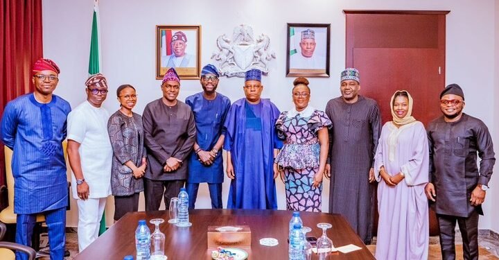 •VP Kashim Shettima with some executives of Google – a leading global technology company, at the Presidential Villa, on Tuesday