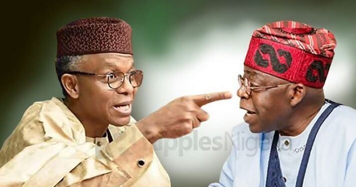 *President Bola Tinubu (r) and former governor Nasir el-Rufai (l)