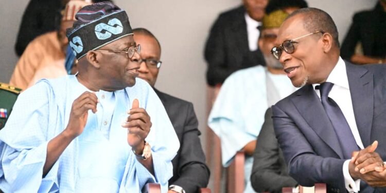 *President Bola Tinubu and President Patrice Talon of Benin Republic at the 63rd independence anniversary celebration of Benin Republic.