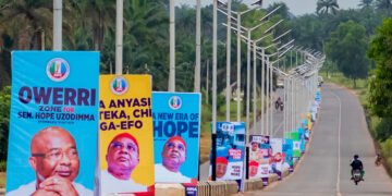 IMO 2023 |  Hope Uzodimma’s Beautiful A-frame Boards Adorn Owerri, Okigwe, Other Zones | METROWATCH