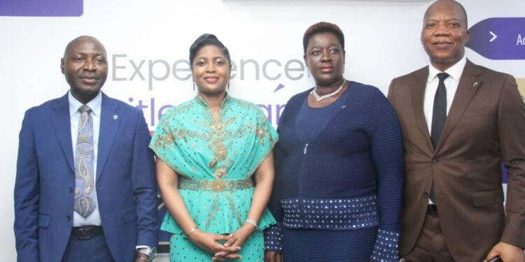 *L-r Managing Director, Parallex Bank.  Mr. Olufemi Bakre; Chairman Board of Directors,  Dr. Adeola Phillips;  Board Member, Arch Solayinka Agboola; Executive Director. Mr  Matthew Okojie, during the Grand Opening of Parallex Bank at Admiralty Way Lekki in Lagos on 18/10/2023