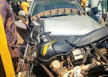 PHOTOS | Three Injured as Car Crashes into Motorcycle in Ogun | METROWATCH
