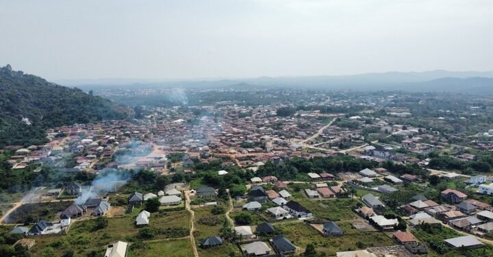 *An aerial view of Igarra, Edo State.