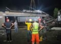 PHOTOS | Lagos Set Up Incident Station at Scene of Pedestrian Bridge Collapse | METROWATCH