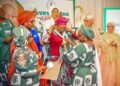 *First Lady Oluremi Tinubu being decorated by the NCWS officials