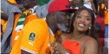 Ivorian Fan Apologises to Wife after Spotted ‘flirting’ with Lady during Senegal Match | METROWATCH