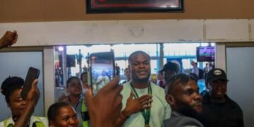 PHOTOS | Super Eagles’ Stanley Nwabali Receives Hero’s Welcome at Chippa United | METROWATCH