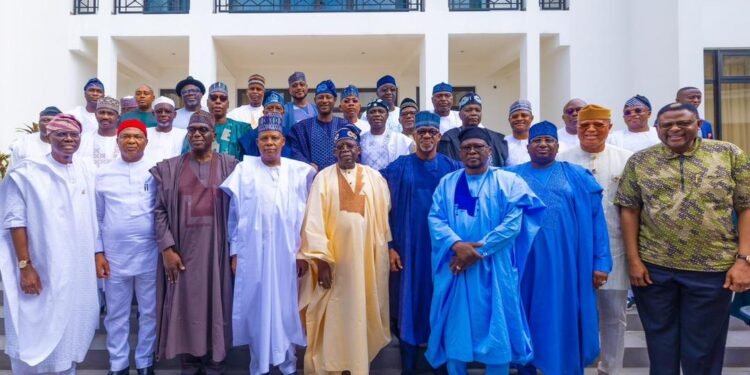 *President Bola Tinubu (m) and State governors (Nigeria)