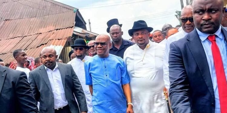 *FCT minister, Nyesom Wike in Rivers...May 25, 2024.