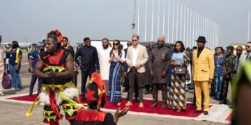 Prince Harry, Meghan Arrive at ‘The Delborough Lagos’ | METROWATCH