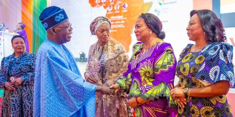 *From left: President Bola Ahmed Tinubu; Nigeria First Lady, Oluremi Tinubu; Ghana, Rebecca Akufo-Addo; Angola, Ana Dias De Lourenco during the launch of the Organisation of African First Ladies for Development held in Abuja on Monday.