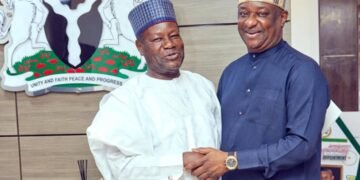 PHOTOS: Banters as Danladi Bako Visits Nigerian Aviation Minister Festus Keyamo