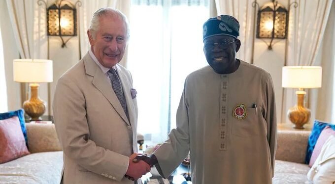 *King Charles lll (l) and President Bola Tinubu (r).