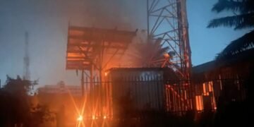 Property Worth Millions Destroyed As Fire Guts FIIRO Office in Lagos