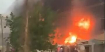 Video: Petrol Tanker Catches Fire in Ibadan 