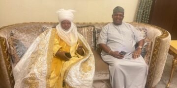 A Royal Visit: Emir of Pindiga in Gombe Meets AAU Pro-Chancellor, Chief Dan Osi Orbih