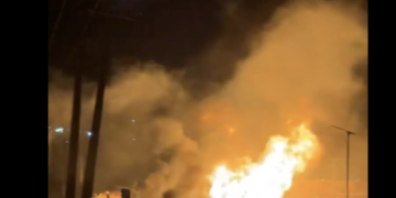 JUST IN: Panic as Tanker Explosion Rocks Otedola Bridge
