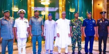 JUST IN: President Tinubu Meets Service Chiefs, IGP in Aso Rock