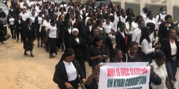 NNPCL: Massive Protest Hits Federal Ministry of Finance as Lawyers Demand Mele Kyari Probe