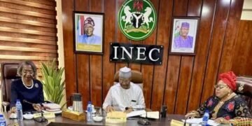 INEC Chairman, Yakubu, Presides over Management Meeting